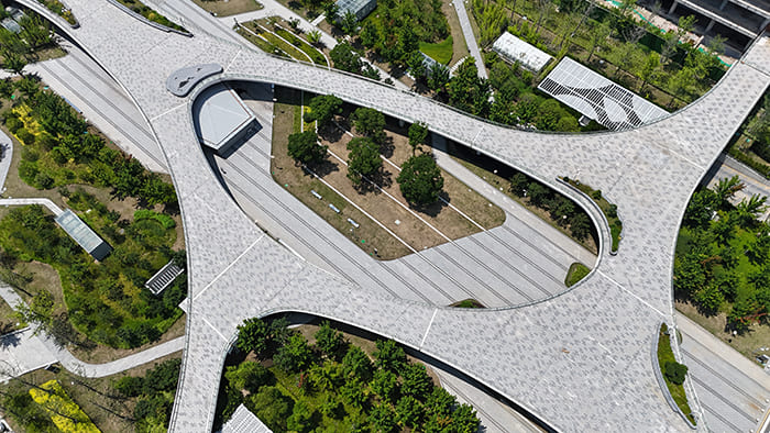steel structure pedestrian bridge