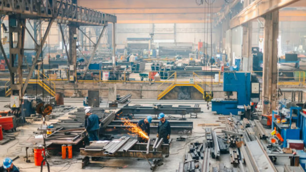 steel factory production lines