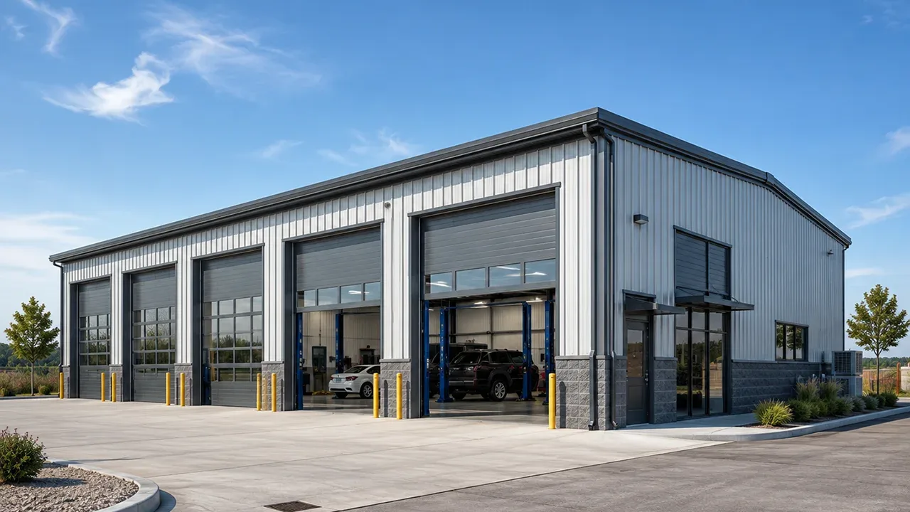 Steel Structure Garage Building