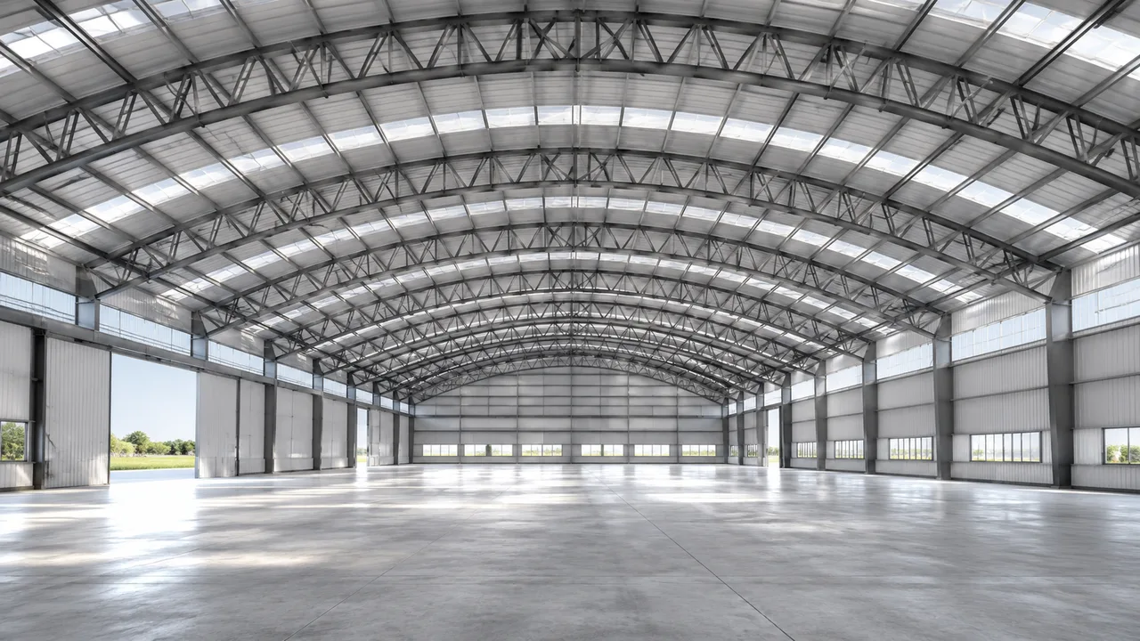 Bowstring truss roof system