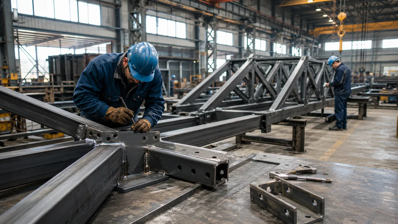 steel structure connection details for trusses