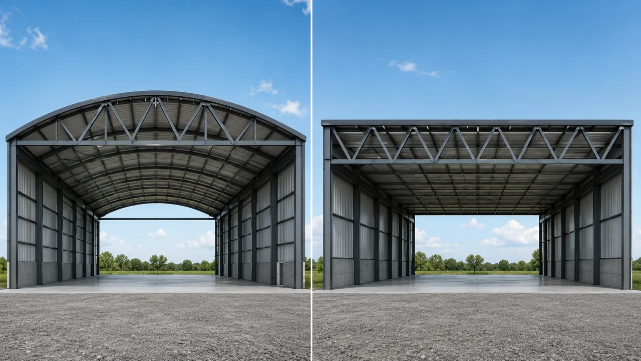 Bowstring truss vs Warren truss