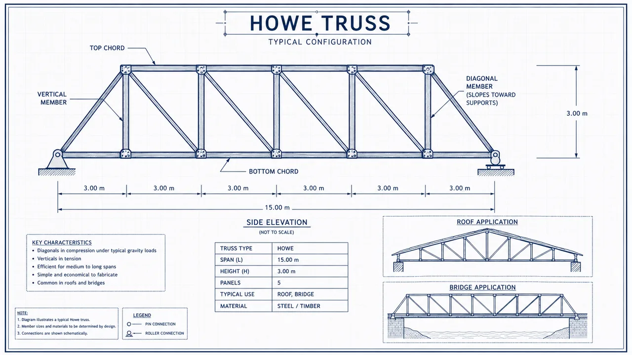 Howe truss design