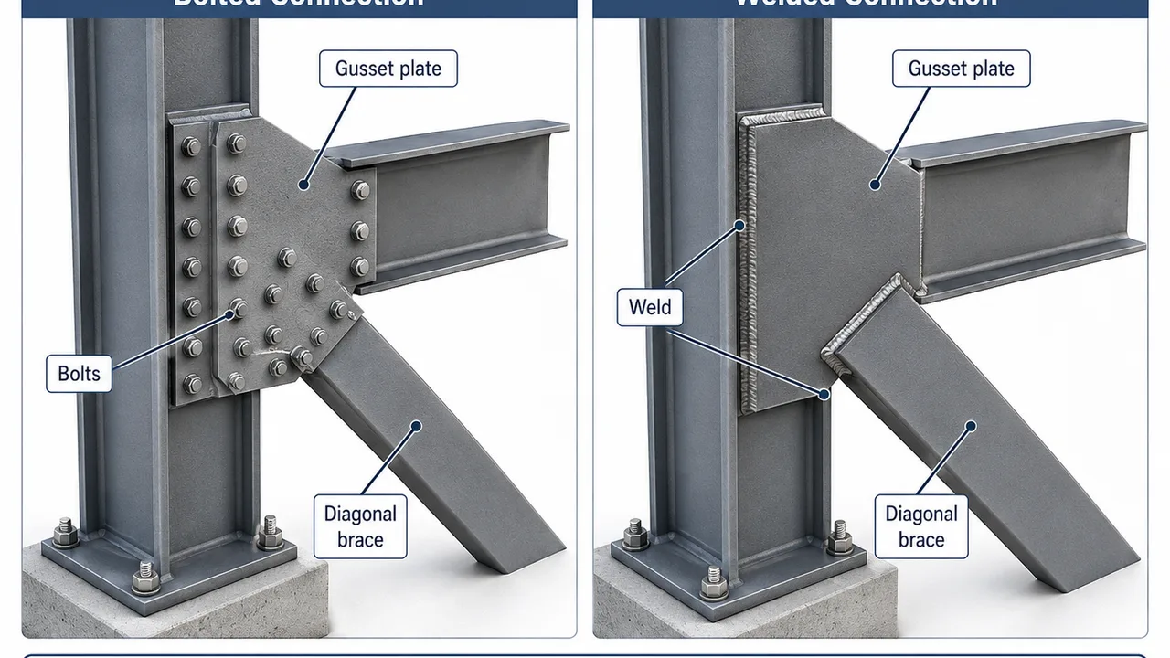 gusset plate connections