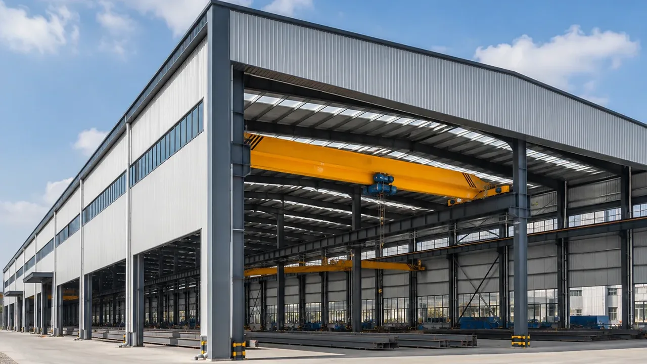 Steel Structure Factory with Overhead Crane