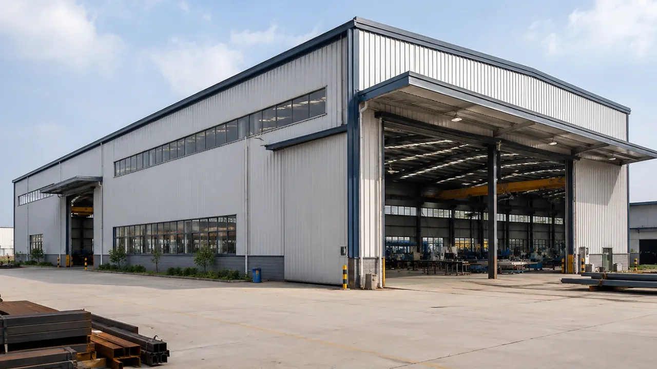 Steel Structure Factory with Workshop Area