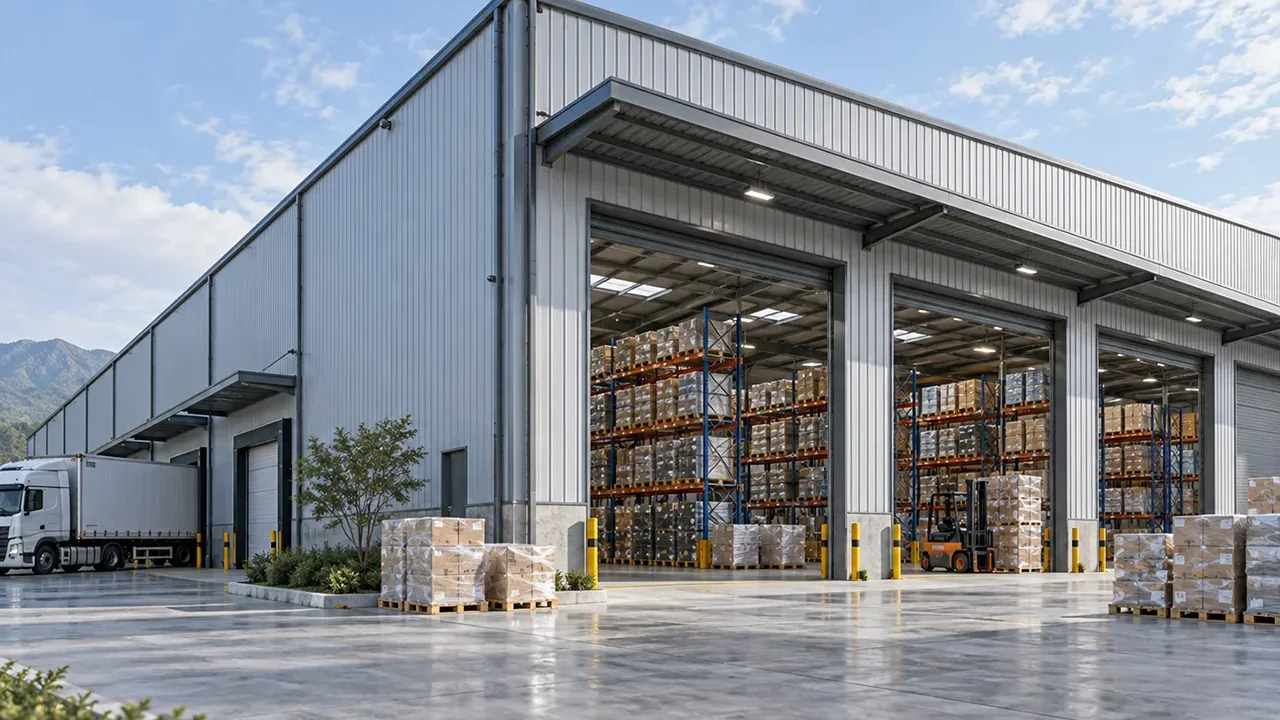 Steel Warehouse with Racking System