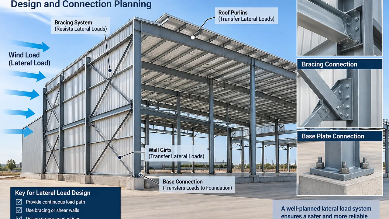 lateral loads in industrial steel buildings