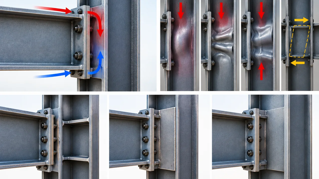 web buckling around bolted end-plate connections